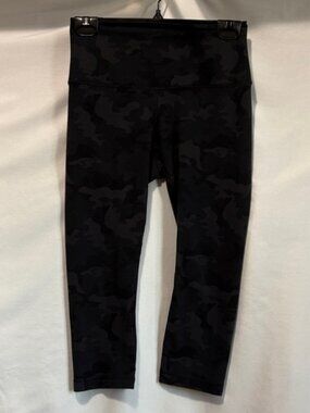 Lululemon Athletica Black Camouflage Leggings